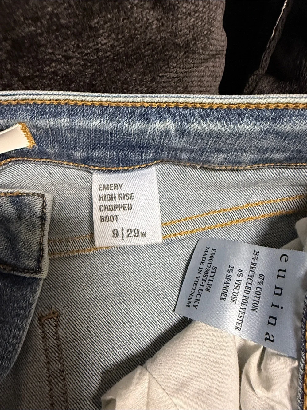 eunina Light Blue Flare Jeans - Cropped Ankle
